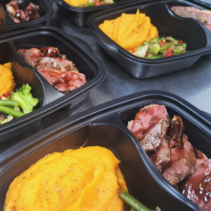 les canards, légumes et purée